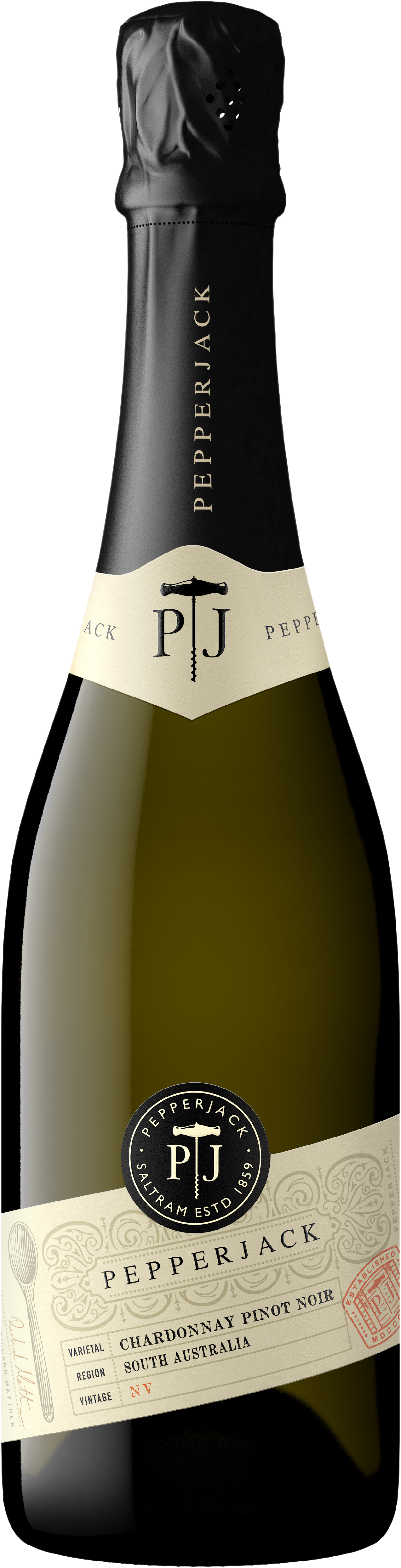Pepperjack Sparkling Chardonnay Pinot Noir NV South Australia